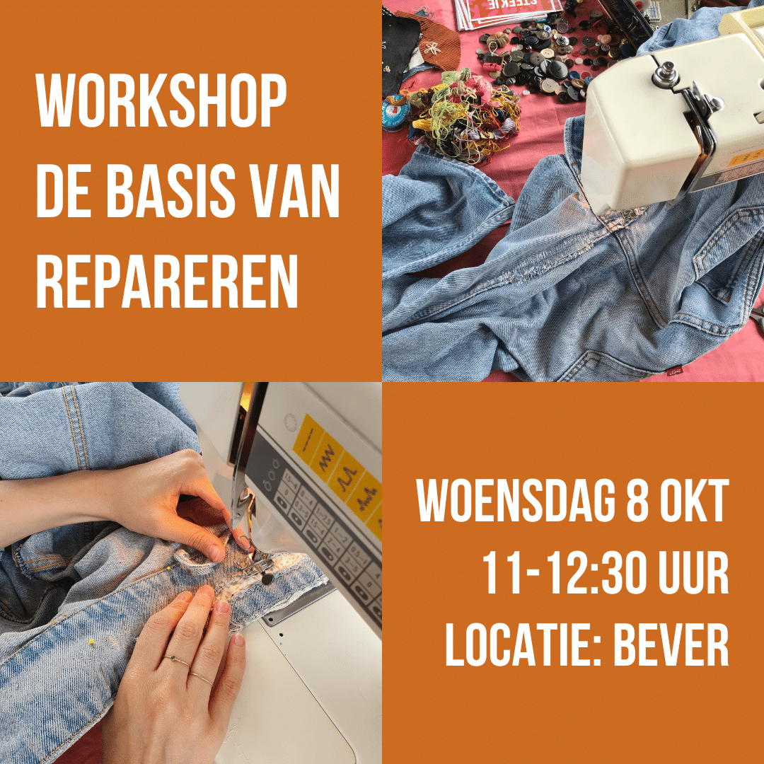Advertentie voor Workshop 'De basis van kledingreparatie' Utrecht